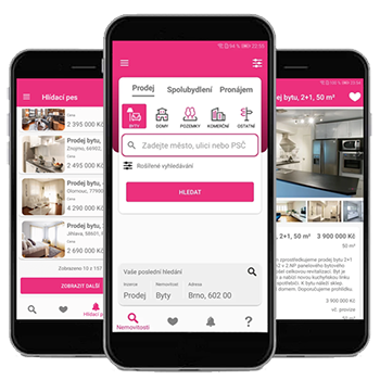 Mobilní aplikace k vyhledávání nemovitostí sidlorealit.cz