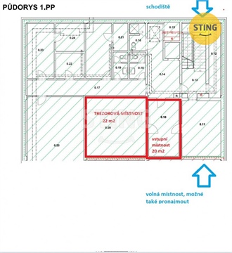 Pronájem skladu / haly, 42 m² 2