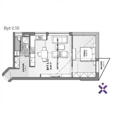 Prodej bytu 2kk, 57 m² 8