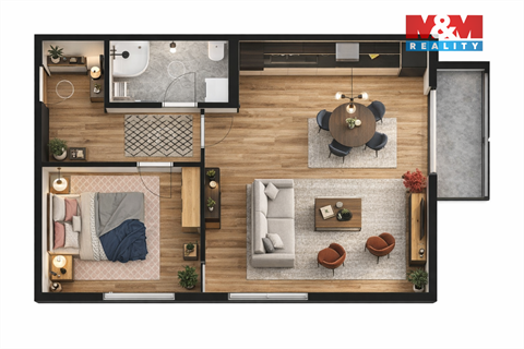 Prodej bytu 2kk, 55 m² 2