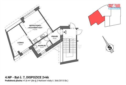Pronájem bytu 2kk, 42 m² - 10