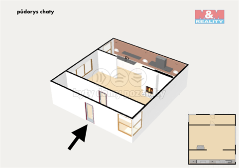 Prodej chaty / chapuly, 20 m² - 6