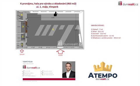 Pronájem skladu / haly, 463 m² 4