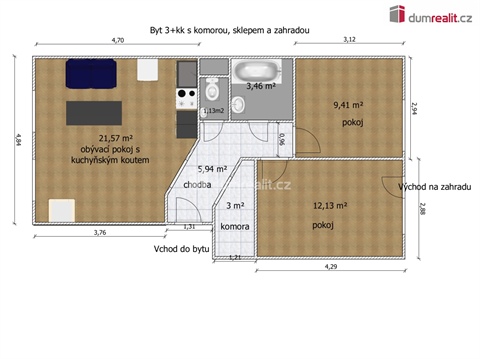 Prodej bytu 3kk, 68 m² - 6
