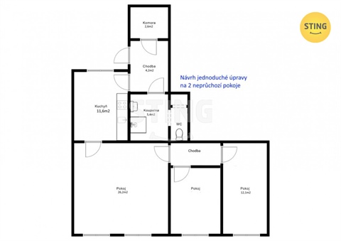 Prodej bytu 3+1, 76 m² - 8