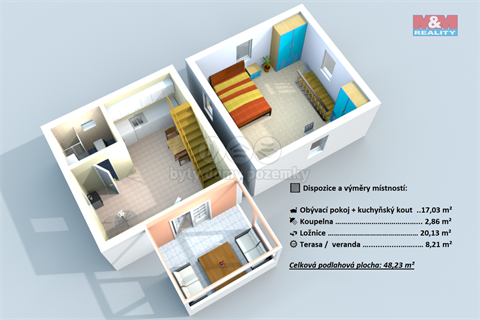 Prodej chaty / chapuly, 35 m² - 4