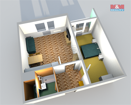 Pronájem bytu 1+1, 40 m² 4