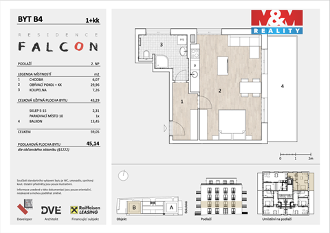 Prodej bytu 1kk, 43 m² - 2
