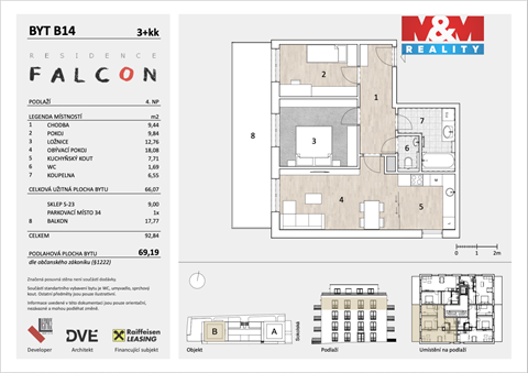 Prodej bytu 3kk, 66 m² 4