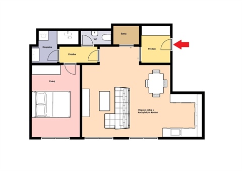 Pronájem bytu 2kk, 63 m² - 2