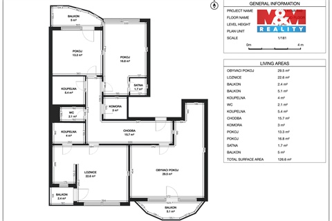 Prodej bytu 4kk, 113 m² 2