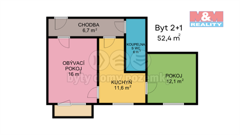 Prodej bytu 2+1, 54 m² - 4