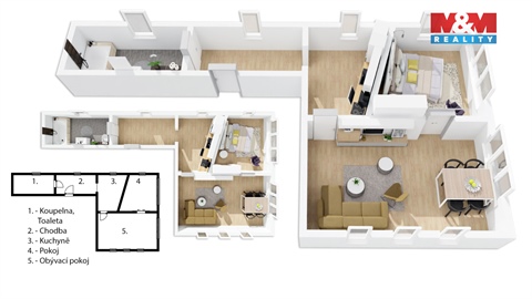 Prodej bytu 2+1, 75 m² - 0