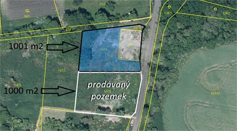 Prodej stavebního pozemku, 1 001 m² 0