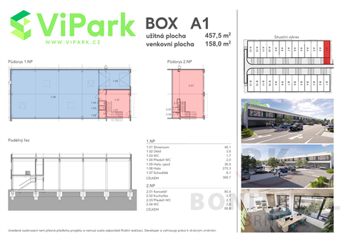 Pronájem skladu / haly, 457 m² - 2