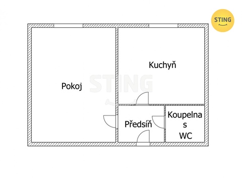 Prodej bytu 1+1, 32 m² 2