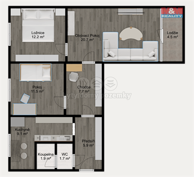 Prodej bytu 3+1, 78 m² - 6