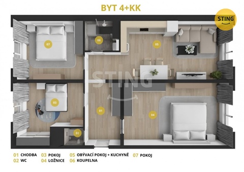 Prodej bytu 4kk, 75 m² 24