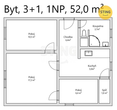 Prodej bytu 3+1, 58 m² - 14
