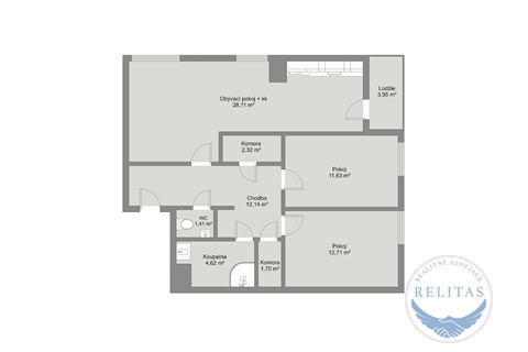 Prodej bytu 3kk, 74 m² - 22