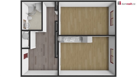 Pronájem bytu 2kk, 60 m² - 6