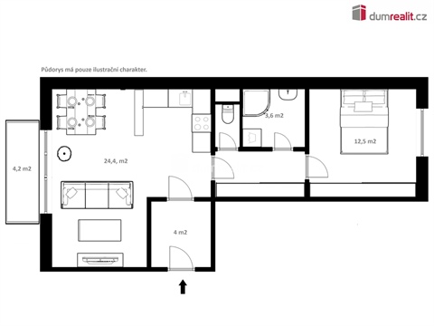 Pronájem bytu 2kk, 56 m² 6