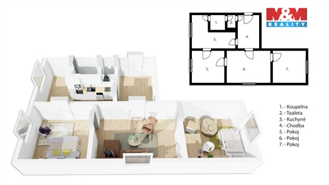 Prodej bytu 3+1, 63 m² - 4