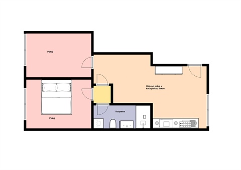 Pronájem bytu 3kk, 54 m² - 0