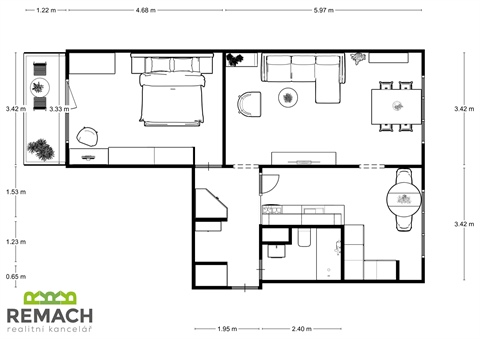 Pronájem bytu 2+1, 63 m² 18
