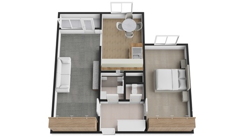 Pronájem bytu 2+1, 60 m² - 4
