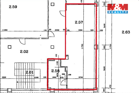 Pronájem kanceláře, 55 m² - 2