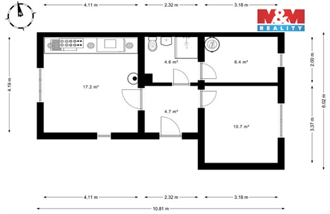 Prodej chaty / chapuly, 43 m² - 8