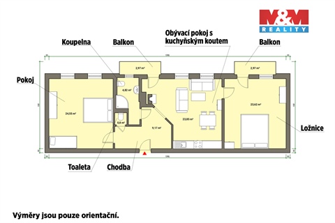 Pronájem bytu 3kk, 92 m² 8