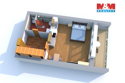 Pronájem bytu 1kk, 38 m² - 8