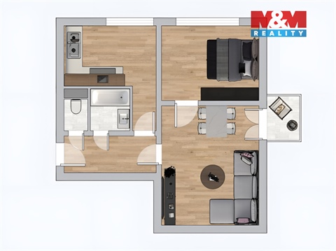 Prodej bytu 2+1, 45 m² 14