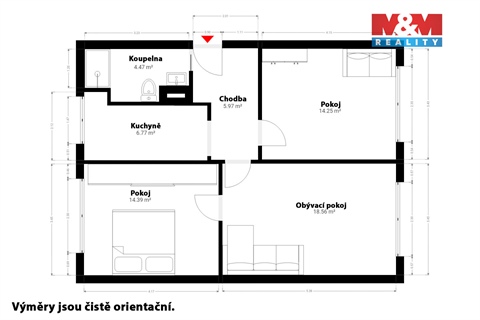 Prodej bytu 3+1, 66 m² 14