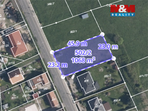 Prodej stavebního pozemku, 1 068 m² 6