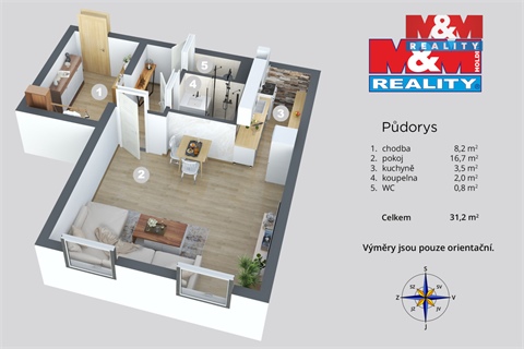 Prodej bytu 1kk, 35 m² 4