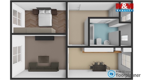 Pronájem bytu 2+1, 49 m² 6