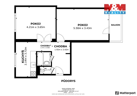 Prodej bytu 2+1, 54 m² - 4