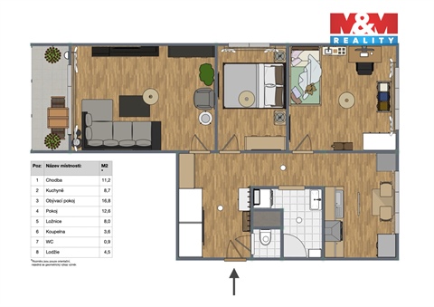 Prodej bytu 3+1, 61 m² 4