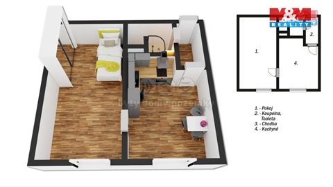 Prodej bytu 1+1, 33 m² - 10
