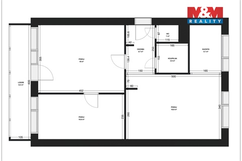 Prodej bytu 3+1, 55 m² 14