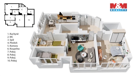 Prodej bytu 4+1, 124 m² - 0
