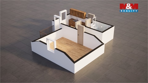 Pronájem bytu 1kk, 30 m² - 0