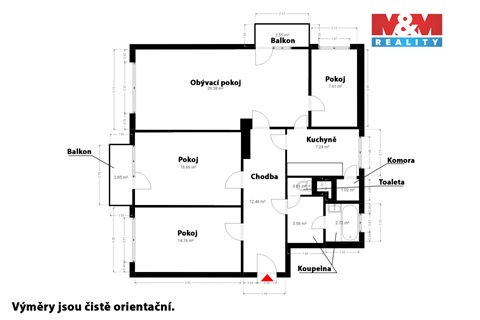 Prodej bytu 4+1, 102 m² - 22