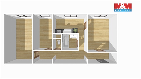 Pronájem bytu 3kk, 51 m² - 4