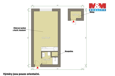 Prodej bytu 1kk, 25 m² - 24