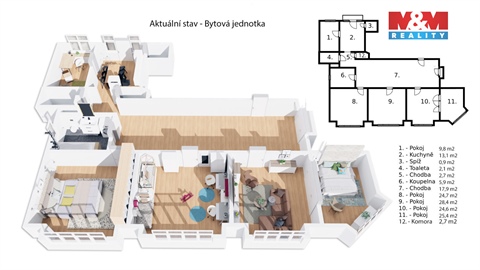 Prodej bytu 5+1, 160 m² 12