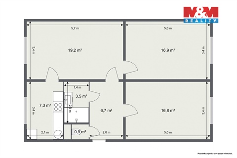 Prodej bytu 3+1, 73 m² - 10